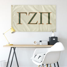 Load image into Gallery viewer, Gamma Zeta Pi Fraternity Flag - Cream, Asparagus &amp; Tennessee Orange