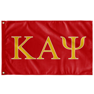 Kappa Alpha Psi Custom Flag - Red, Gold & White