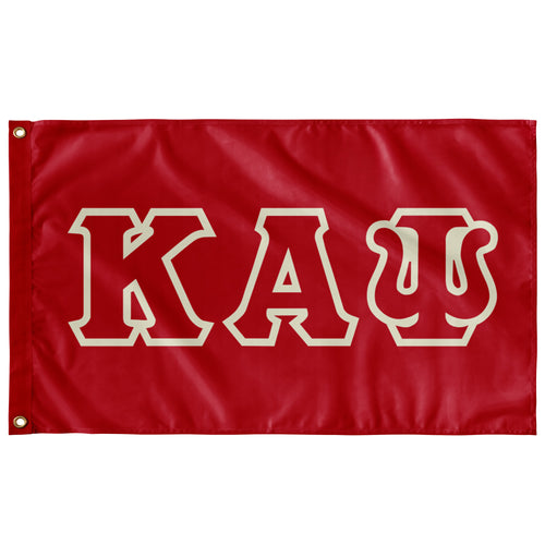 Kappa Alpha Psi Greek Block Flag - Red & Cream