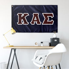 Load image into Gallery viewer, Kappa Alpha Sigma Greek Block Flag - Navy, Maroon &amp; White