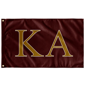 Kappa Alpha Fraternity Flag - Maroon, Old Gold & White