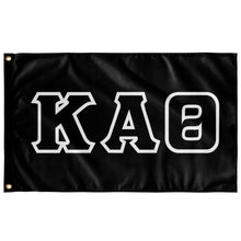 Load image into Gallery viewer, Kappa Alpha Theta Greek Block Flag - Black &amp; White