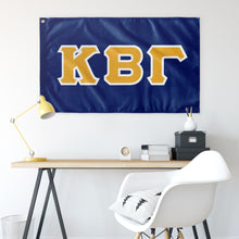 Load image into Gallery viewer, Kappa Beta Gamma Greek Block Flag - Royal, Light Gold and White