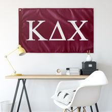 Load image into Gallery viewer, Kappa Delta Chi Sorority Flag - Maroon &amp; White