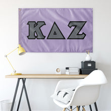 Load image into Gallery viewer, Kappa Delta Zeta Sorority Flag - Lavender, Metal &amp; Black
