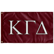 Load image into Gallery viewer, Kappa Gamma Delta Sorority Flag - Foliage Rose, White &amp; Dark Green