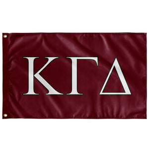 Kappa Gamma Delta Sorority Flag - Foliage Rose, White & Dark Green