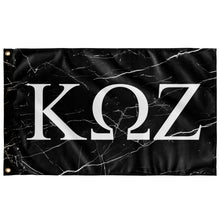 Load image into Gallery viewer, Kappa Omega Zeta Black Marble Flag