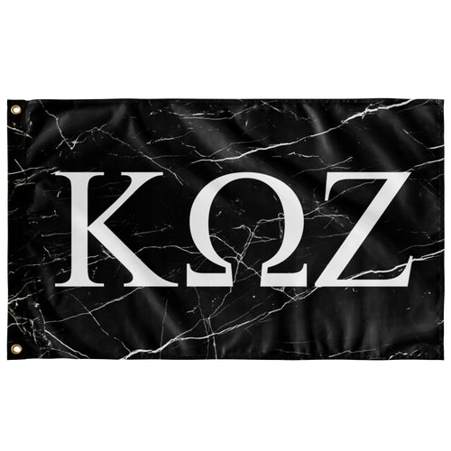 Kappa Omega Zeta Black Marble Flag