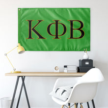 Load image into Gallery viewer, Kappa Phi Beta Sorority Flag - Bright Green, Black &amp; Light Gold