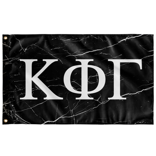 Kappa Phi Gamma Black Marble Flag