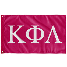 Load image into Gallery viewer, Kappa Phi Lambda Sorority Flag - Bright Pink &amp; White