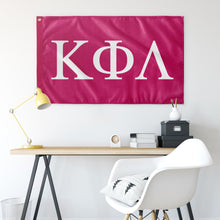 Load image into Gallery viewer, Kappa Phi Lambda Sorority Flag - Bright Pink &amp; White