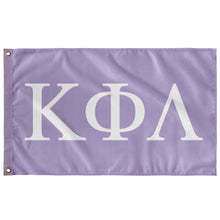 Load image into Gallery viewer, Kappa Phi Lambda Sorority Flag - Lavender &amp; White