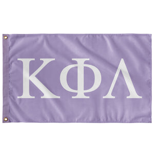 Kappa Phi Lambda Sorority Flag - Lavender & White