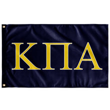 Load image into Gallery viewer, Kappa Pi Alpha Fraternity Flag - Navy, Maize &amp; White