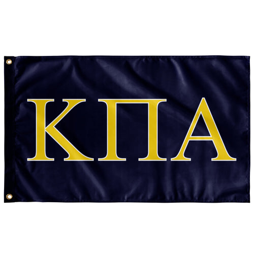 Kappa Pi Alpha Fraternity Flag - Navy, Maize & White