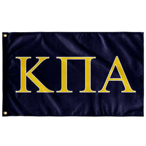 Kappa Pi Alpha Fraternity Flag - Navy, Maize & White
