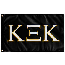 Load image into Gallery viewer, Kappa Xi Kappa Fraternity Flag - Black, White &amp; Gold
