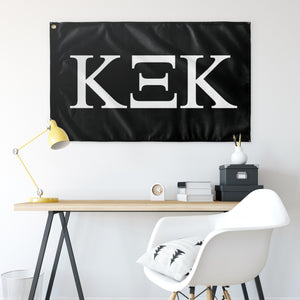 Kappa Xi Kappa Fraternity Flag - Black & White