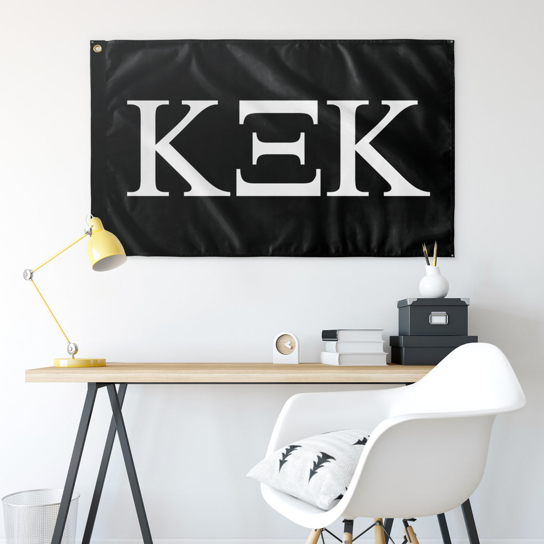 Kappa Xi Kappa Fraternity Flag - Black & White