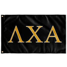 Load image into Gallery viewer, Lambda Chi Alpha Fraternity Flag - Black, Light Gold &amp; White