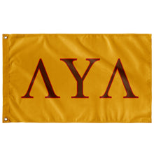 Lambda Upsilon Lambda Custom Fraternity Flag - Gold, Brown & Red
