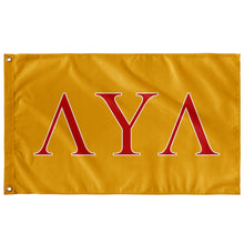 Load image into Gallery viewer, Lambda Upsilon Lambda Custom Fraternity Flag - Gold, Red &amp; White