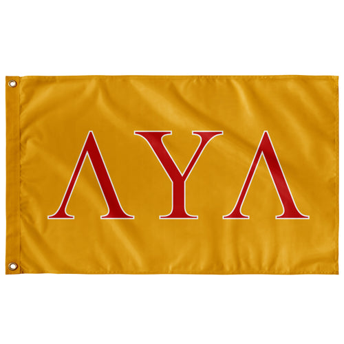 Lambda Upsilon Lambda Custom Fraternity Flag - Gold, Red & White