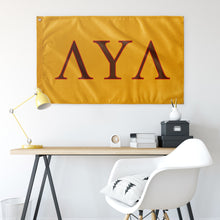 Lambda Upsilon Lambda Custom Fraternity Flag - Gold, Brown & Red
