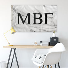 Load image into Gallery viewer, Mu Beta Gamma White Marble Flag