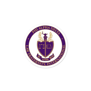 Phi Alpha Delta Seal Sticker - Fraternity Gifts