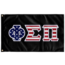 Load image into Gallery viewer, Phi Sigma Pi American Flag - Black