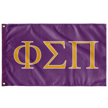 Load image into Gallery viewer, Phi Sigma Pi Greek Flag - Orchid, Light Gold &amp; White