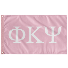 Load image into Gallery viewer, Phi Kappa Psi Greek Flag - Azalea &amp; White