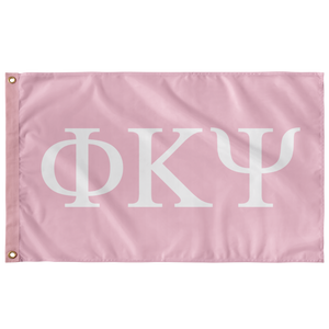 Phi Kappa Psi Greek Flag - Azalea & White