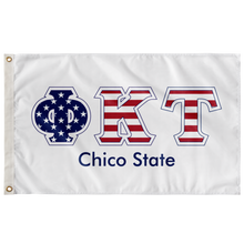 Load image into Gallery viewer, Phi Kappa Tau Chico State Stars And Stripes Greek Flag