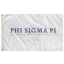 Load image into Gallery viewer, Phi Sigma Pi National Honor Fraternity Flag - White