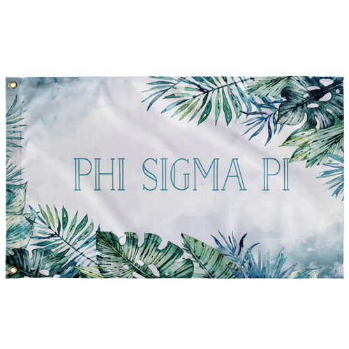 Phi Sigma Pi Tropical Teal Greek Flag