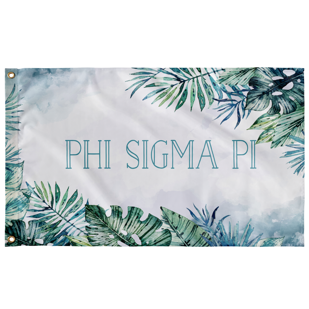 Phi Sigma Pi Tropical Teal Greek Flag