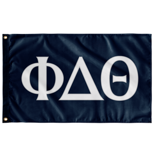 Phi Delta Theta Fraternity Flag - Dark Blue, White & Silver
