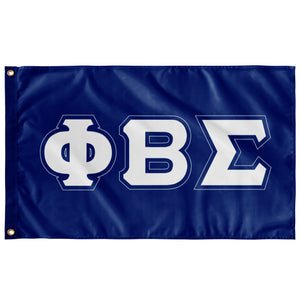 Phi Beta Sigma Greek Block Flag - Royal, White & Royal