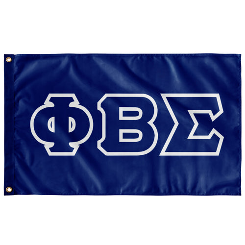 Phi Beta Sigma Greek Block Flag - Royal & White