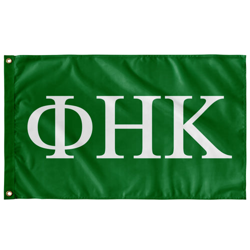 Phi Eta Kappa Fraternity Flag - Kelly Green & White