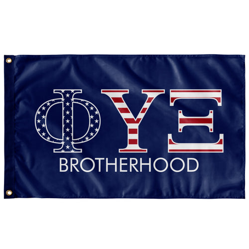Phi Upsilon Xi Brotherhood USA Flag - Blue