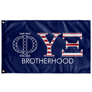 Phi Upsilon Xi Brotherhood USA Flag - Blue