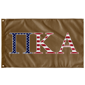Pi Kappa Alpha USA Flag - Custom Gold