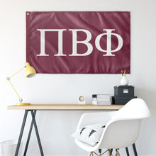 Load image into Gallery viewer, Pi Beta Phi Sorority Flag - Heritage Wine &amp; White