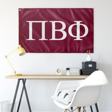 Load image into Gallery viewer, Pi Beta Phi Sorority Flag - Wine &amp; White
