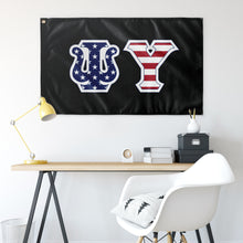 Load image into Gallery viewer, Psi Upsilon American Flag - Black